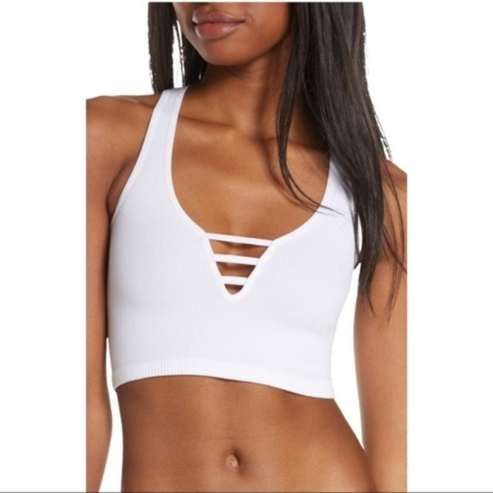 NWT FREE PEOPLE Strapped In Crop Top - White XS/S - M/L